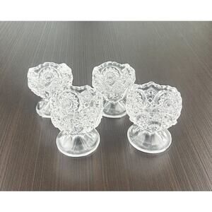 Duncan Miller"Homestead" Open Salt Cellar #64 Set of 4 Early 1900s EAPG Antique